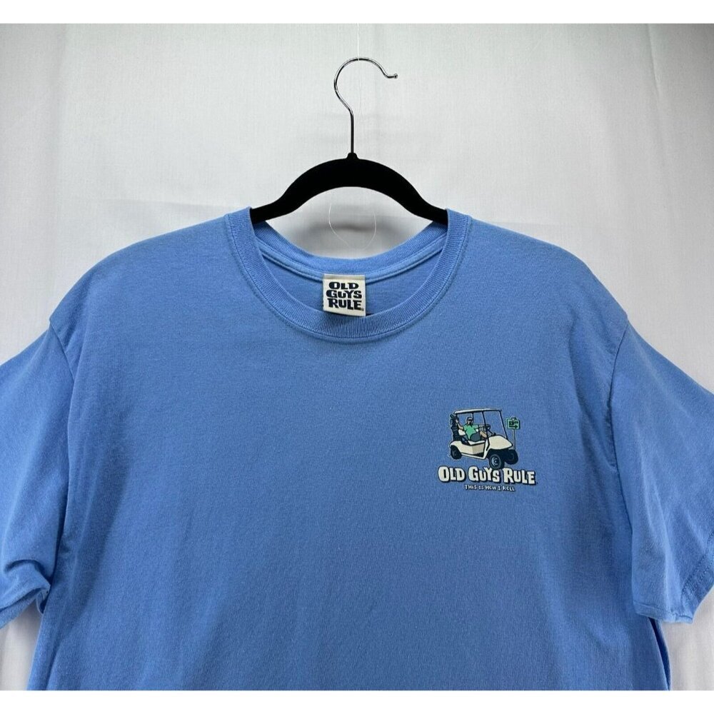 OLD GUY RULE Shirt Mens Size L This Is How I Roll Graphic Tee Short Sleeve Blue - Picture 3 of 9